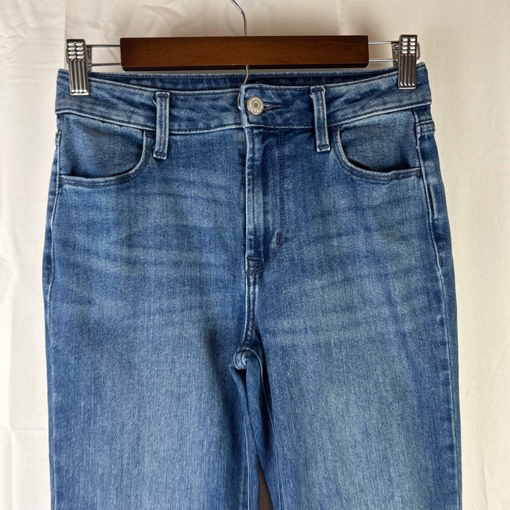 Old Navy Wow Flare Jeans Women 2 Blue High Rise Medium Wash Stretch Denim - Picture 2 of 12
